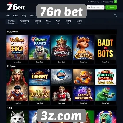 Comparativo de jogos disponíveis no 76n bet